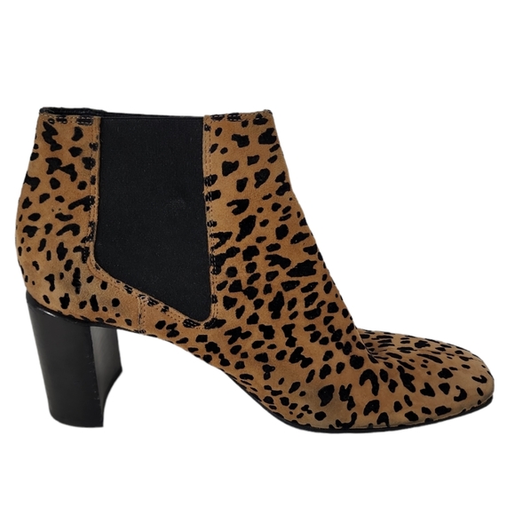 Rag & Bone Allen Cheetah Print Suede Ankle Chelsea Boots - Picture 3 of 11